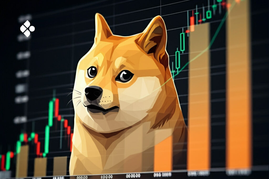 The market trend with dogecoin in front 