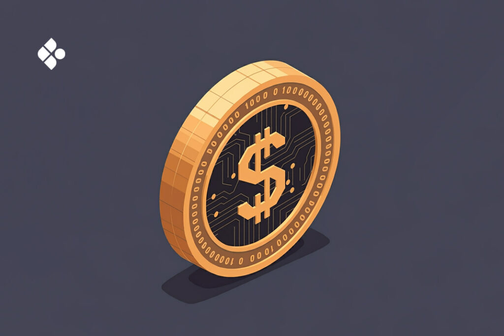 A large USDC coin
