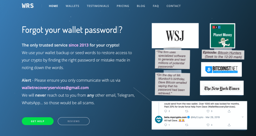 Wallet Recovery Services