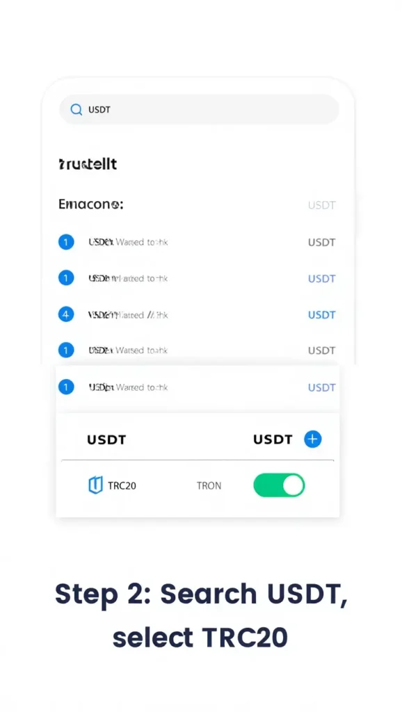 receive usdt in trust wallet