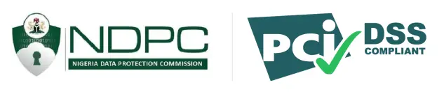 NDPC and PCI DSS compliance badges