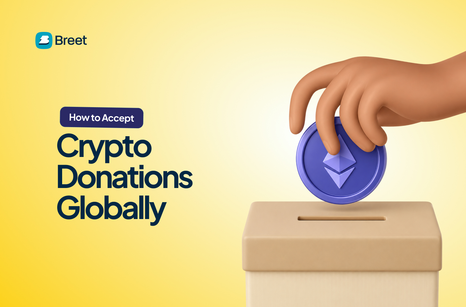 how to accept crypto donations