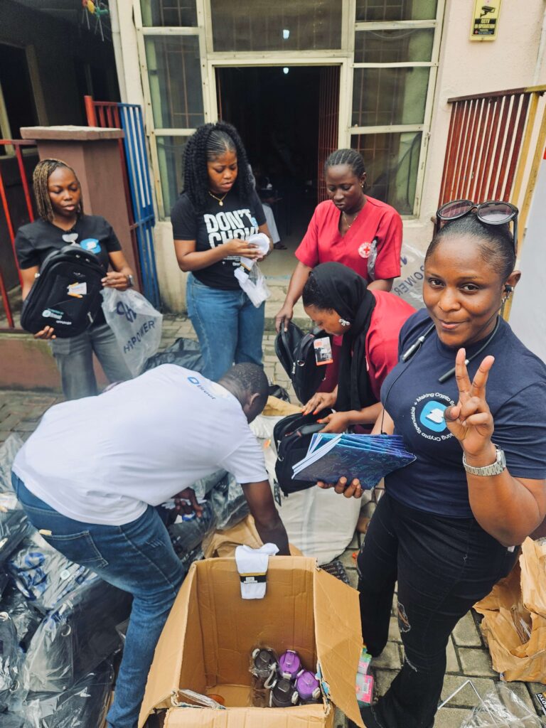 Breet cares unpacking the back-to-school items
