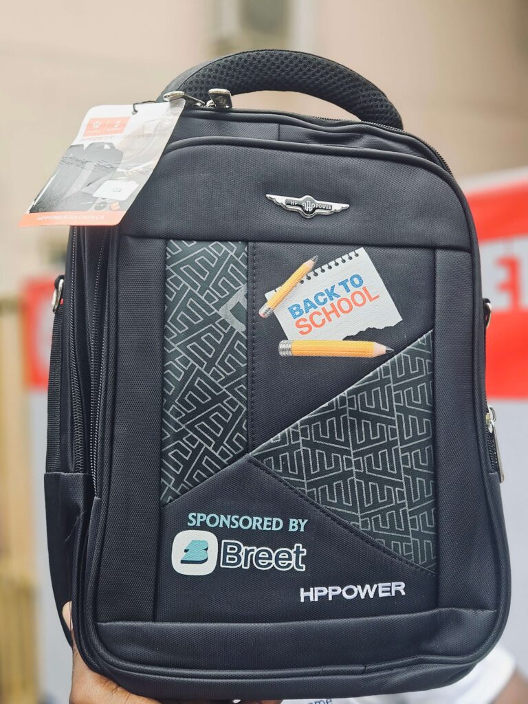Breet Cares back-to-school bag