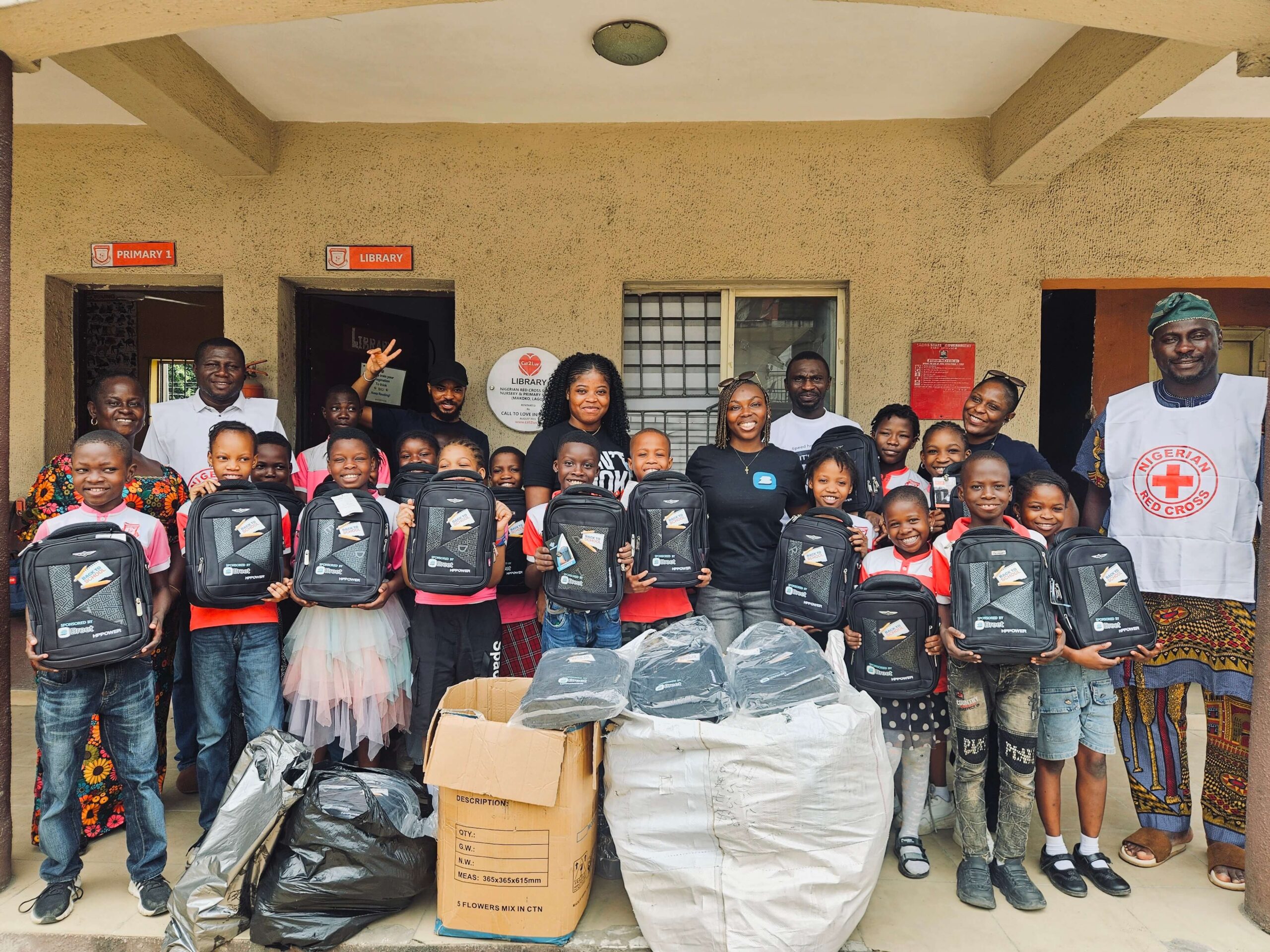 Breet cares with the teachers and students